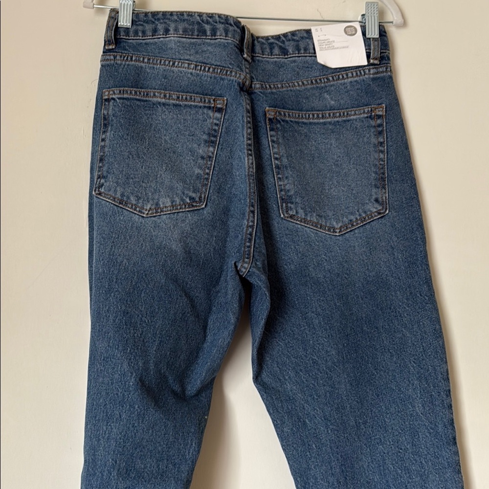 H&M Blue Straight-Leg Distressed Jeans - Picture 5 of 7